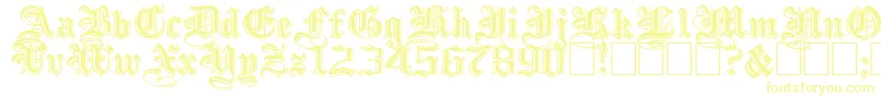 EmbossedBlackWide-Schriftart – Gelbe Schriften