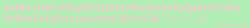 AlmendraBold Font – Pink Fonts on Green Background