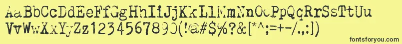 WhyDoWeBlinkSoFrequently. Font – Black Fonts on Yellow Background