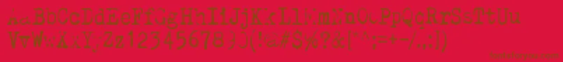 WhyDoWeBlinkSoFrequently. Font – Brown Fonts on Red Background