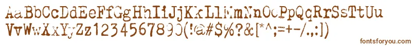 Шрифт WhyDoWeBlinkSoFrequently. – коричневые шрифты на белом фоне