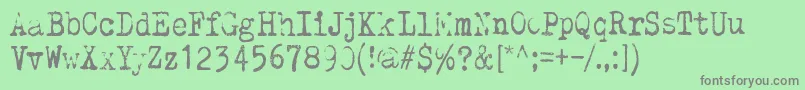 WhyDoWeBlinkSoFrequently. Font – Gray Fonts on Green Background