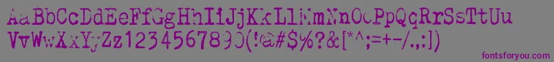 Шрифт WhyDoWeBlinkSoFrequently. – фиолетовые шрифты на сером фоне