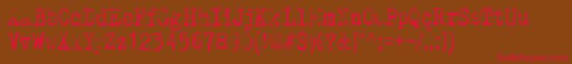 WhyDoWeBlinkSoFrequently. Font – Red Fonts on Brown Background