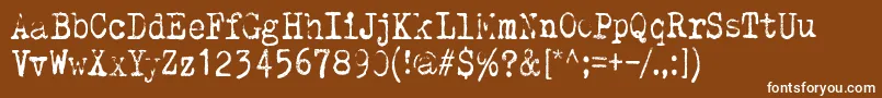 Подробнее о шрифте WhyDoWeBlinkSoFrequently. Шрифт WhyDoWeBlinkSoFrequently. – белые шрифты на коричневом фоне