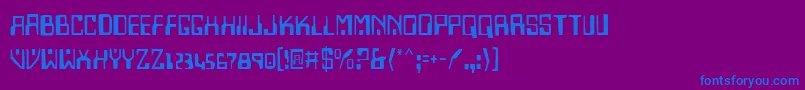 HomemadeRobot Font – Blue Fonts on Purple Background