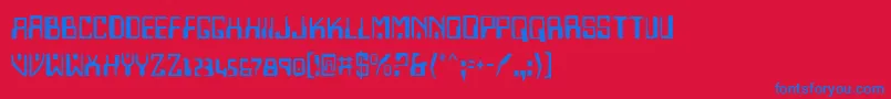 More about HomemadeRobot Font HomemadeRobot Font – Blue Fonts on Red Background