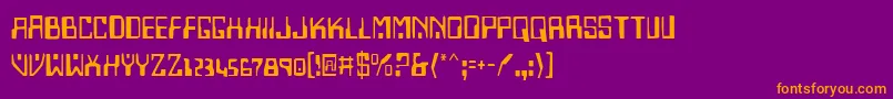 HomemadeRobot Font – Orange Fonts on Purple Background