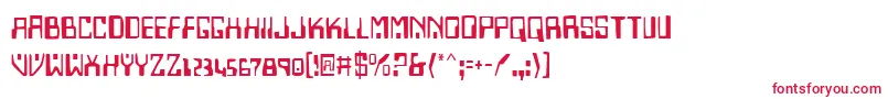 HomemadeRobot Font – Red Fonts on White Background