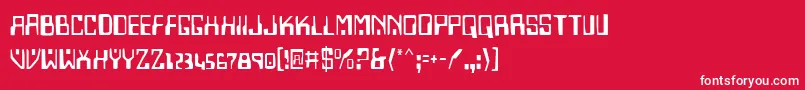 HomemadeRobot Font – White Fonts on Red Background