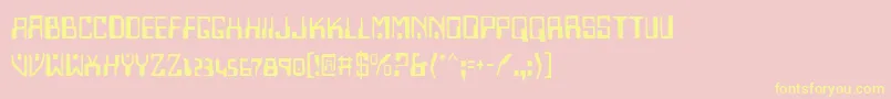 HomemadeRobot Font – Yellow Fonts on Pink Background