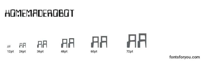 HomemadeRobot Font Sizes
