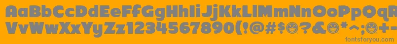 Arb218FinishedFreeware Font – Gray Fonts on Orange Background