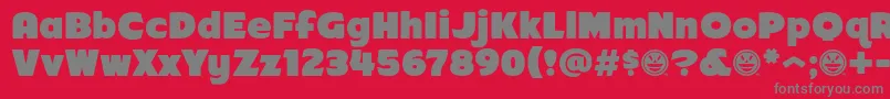 Arb218FinishedFreeware Font – Gray Fonts on Red Background