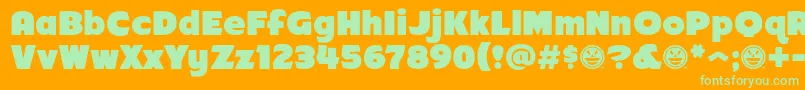 Arb218FinishedFreeware Font – Green Fonts on Orange Background