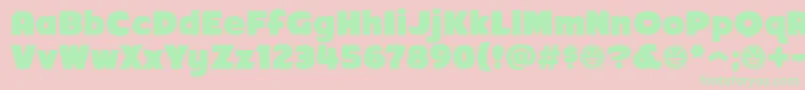 Arb218FinishedFreeware Font – Green Fonts on Pink Background