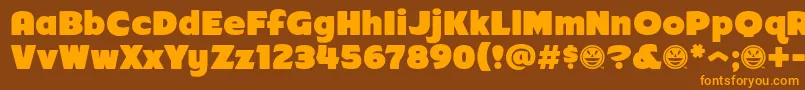 Arb218FinishedFreeware Font – Orange Fonts on Brown Background