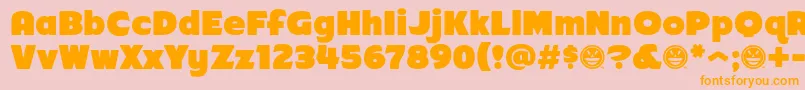 Arb218FinishedFreeware Font – Orange Fonts on Pink Background