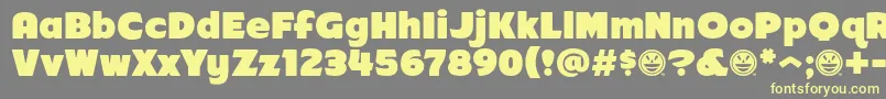 Arb218FinishedFreeware Font – Yellow Fonts on Gray Background