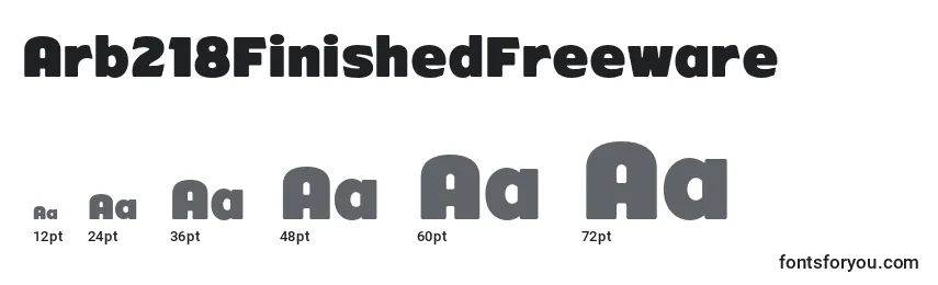 Arb218FinishedFreeware Font Sizes