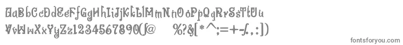 フォントBitlingniksmusicalBold – 白い背景に灰色の文字