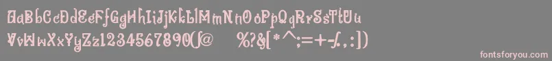 フォントBitlingniksmusicalBold – 灰色の背景にピンクのフォント