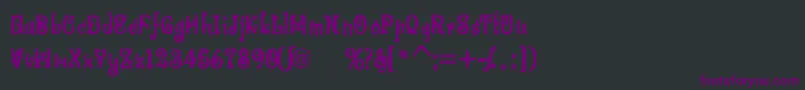 Czcionka BitlingniksmusicalBold – fioletowe czcionki na czarnym tle