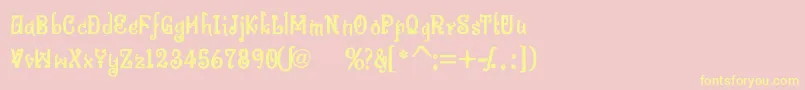 BitlingniksmusicalBold Font – Yellow Fonts on Pink Background