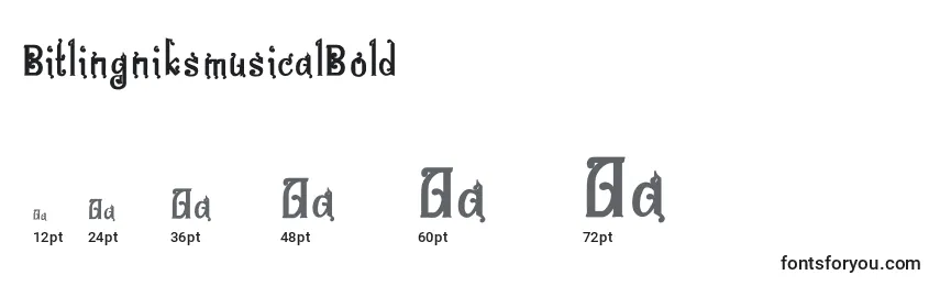 Размеры шрифта BitlingniksmusicalBold