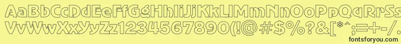 Advergth Font – Black Fonts on Yellow Background