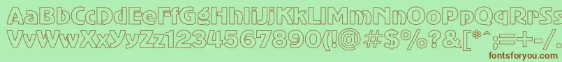 Advergth Font – Brown Fonts on Green Background