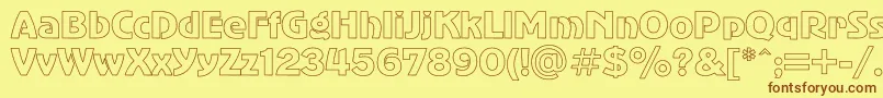 Advergth Font – Brown Fonts on Yellow Background