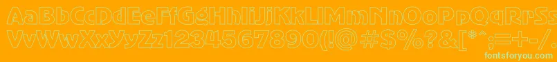 Advergth Font – Green Fonts on Orange Background