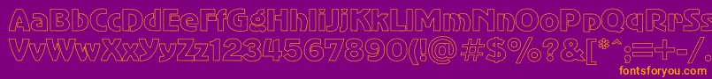 Advergth Font – Orange Fonts on Purple Background