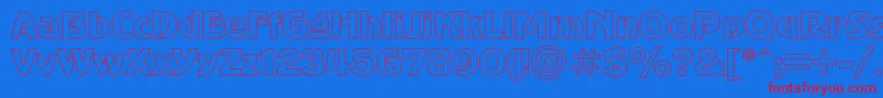 Advergth Font – Red Fonts on Blue Background