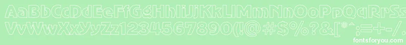 Advergth Font – White Fonts on Green Background