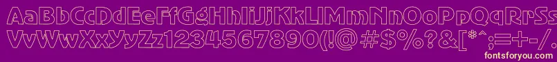 Advergth Font – Yellow Fonts on Purple Background