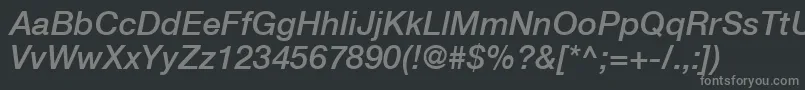 fuente HelveticaLt66MediumItalic – Fuentes Grises Sobre Fondo Negro