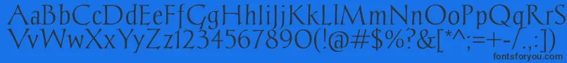 ChantelliAntiqua Font – Black Fonts on Blue Background