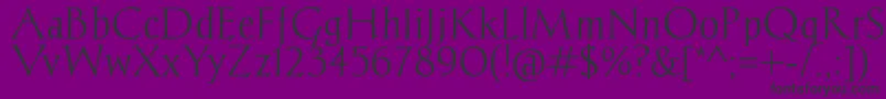 フォントChantelliAntiqua – 紫の背景に黒い文字