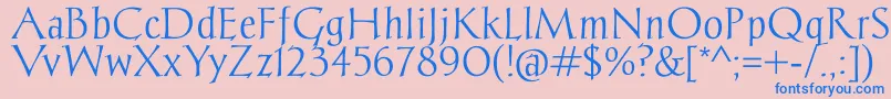 ChantelliAntiqua Font – Blue Fonts on Pink Background