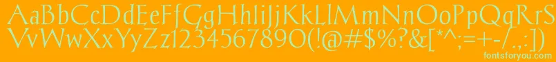 Шрифт ChantelliAntiqua – зелёные шрифты на оранжевом фоне