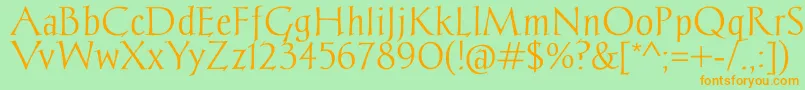 ChantelliAntiqua Font – Orange Fonts on Green Background