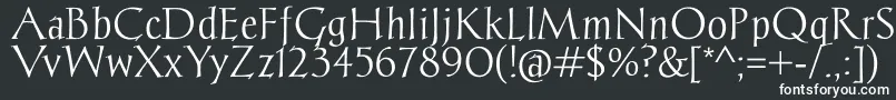 Шрифт ChantelliAntiqua – белые шрифты на чёрном фоне