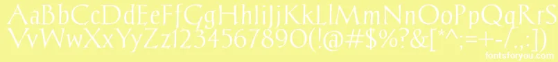 ChantelliAntiqua Font – White Fonts on Yellow Background