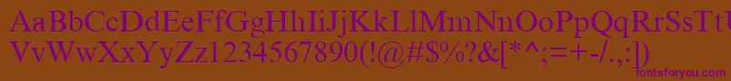 MtCyr Font – Purple Fonts on Brown Background