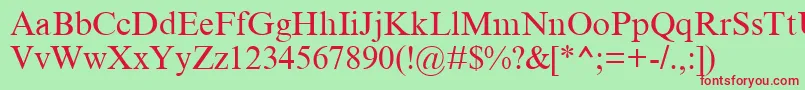 MtCyr Font – Red Fonts on Green Background