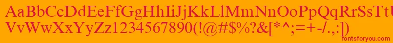 MtCyr Font – Red Fonts on Orange Background