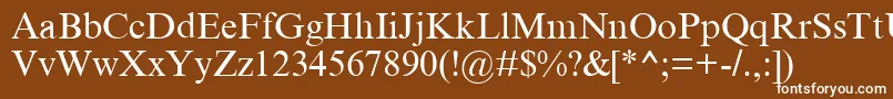 MtCyr Font – White Fonts on Brown Background