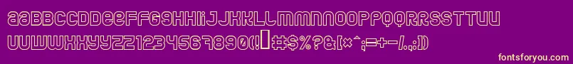 JumboOutline Font – Yellow Fonts on Purple Background